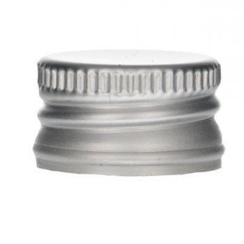 Aluminium schroefdop met een schuiminlage voor afdichting, passend op de PP18 nekdelen.
