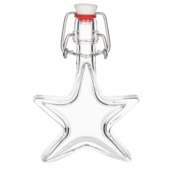 40 ml glazen fles in de vorm van een ster, inclusief dop