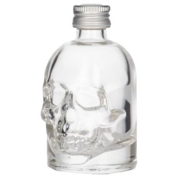 50 ml glazen fles in de vorm van een schedel, inclusief dop