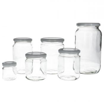Twistoff jar glass clear