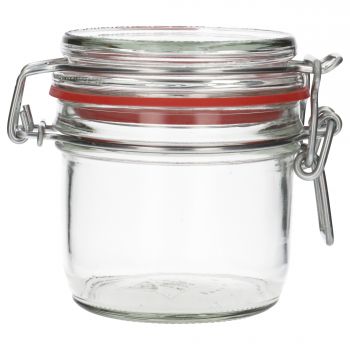 255 ml Wirehanger jar round glass clear special, 322g