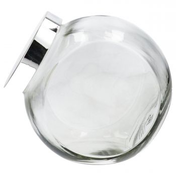 2000 ml BonBon jar glass clear special, 850g + silver lid