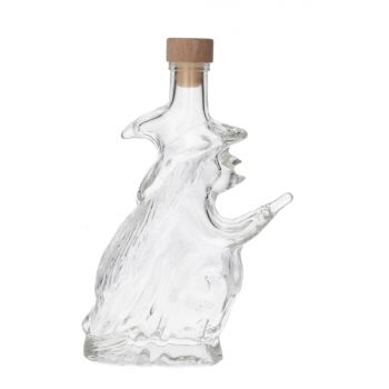 200 ml glazen fles in de vorm van een heks, inclusief dop