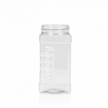 500 ml jar Spice square PET transparent