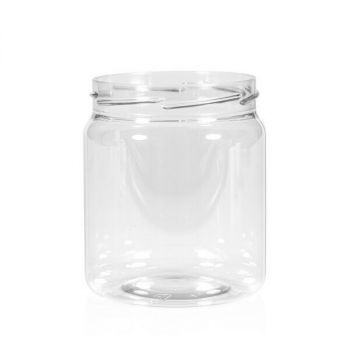 500 ml jar Clear cylinder PET transparent